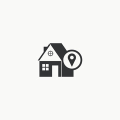 Home address icon graphic design vector illustration