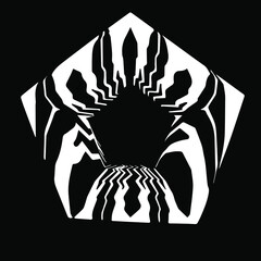 black and white mandala.