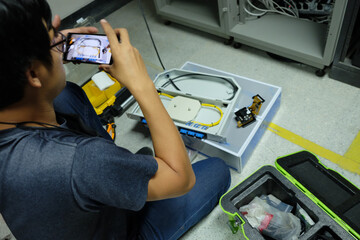 Fiber optic cable splice machine