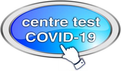 Fototapeta premium bouton centre test covid-19