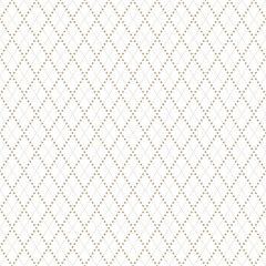 Simple argyle seamless pattern background. Vector illustration. Diamond shapes with dashed lines. 