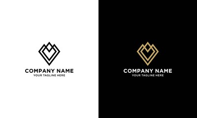 Abstract Triangle letter M Logo Design vector logotype . Line Triangle creative simple logo design template. Universal geometric symbol