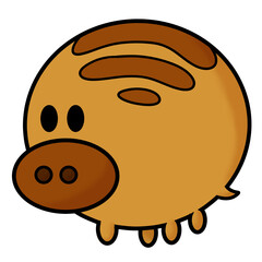 かわいいイノシシ（うりぼう）