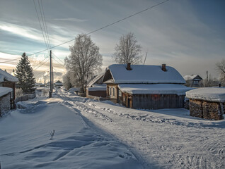 snow covered house