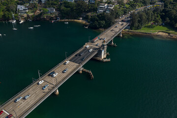 Aerial view of The Spit Bridge