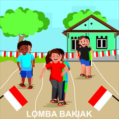 lomba Bakiak is one type of competition that is competed in the Indonesian Independence celebration event