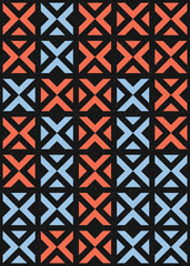 Abstract Geometric Pattern generative computational art illustration