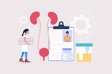 Nephrology, urology concept