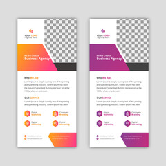 corporate and business rack card design template