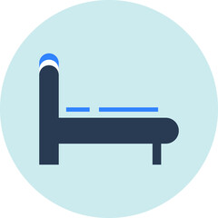 Bed icon. single bed, double bed icon with vector shape and illustration.