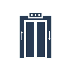 Lift Icon. elevator icon with vector illustration and flat shape.