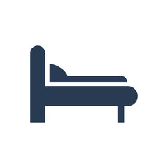 Bed icon. single bed, double bed icon with vector shape and illustration.