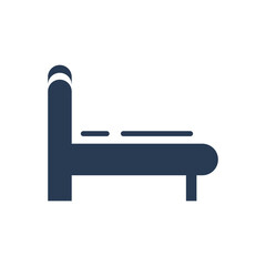 Bed icon. single bed, double bed icon with vector shape and illustration.