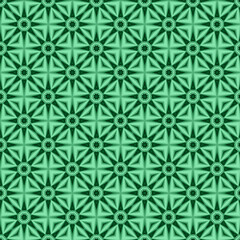 green geometric pattern