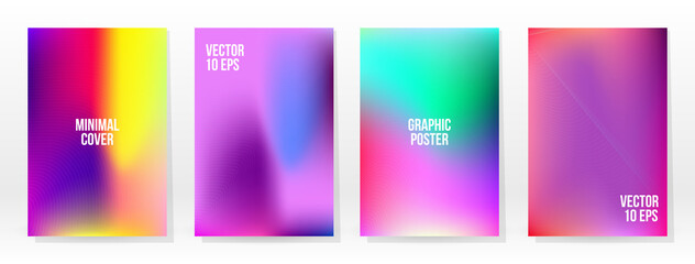 Minimal Poster. Pastel Soft. Rainbow Gradient Set