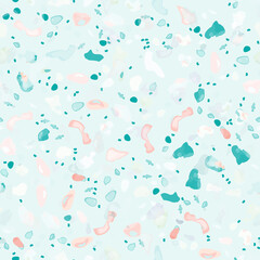 Terrazzo Texture Vector. Flooring Seamless Pattern