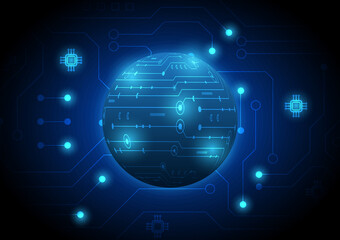 Circuit technology background with hi-tech digital