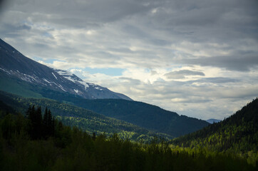 Fototapeta na wymiar Alaska summer mountains
