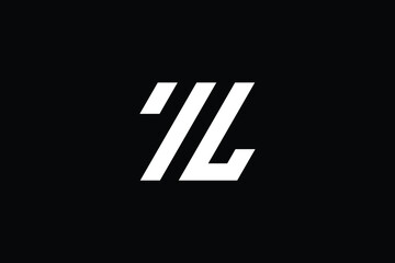 ZL logo letter design on luxury background. LZ logo monogram initials letter concept. ZL icon logo design. LZ elegant and Professional letter icon design on black background. Z L LZ ZL - obrazy, fototapety, plakaty