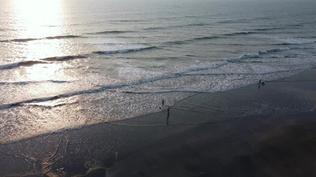Aerial footage of Ladghar beach at Dapoli, located 200 kms from Pune on the West Coast of Maharashtra India.