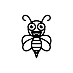 Simple Mascot Logo Design Bee