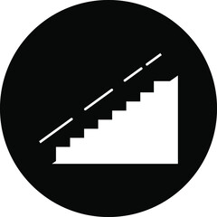 Stairs Icon with vector illustration and flat shape