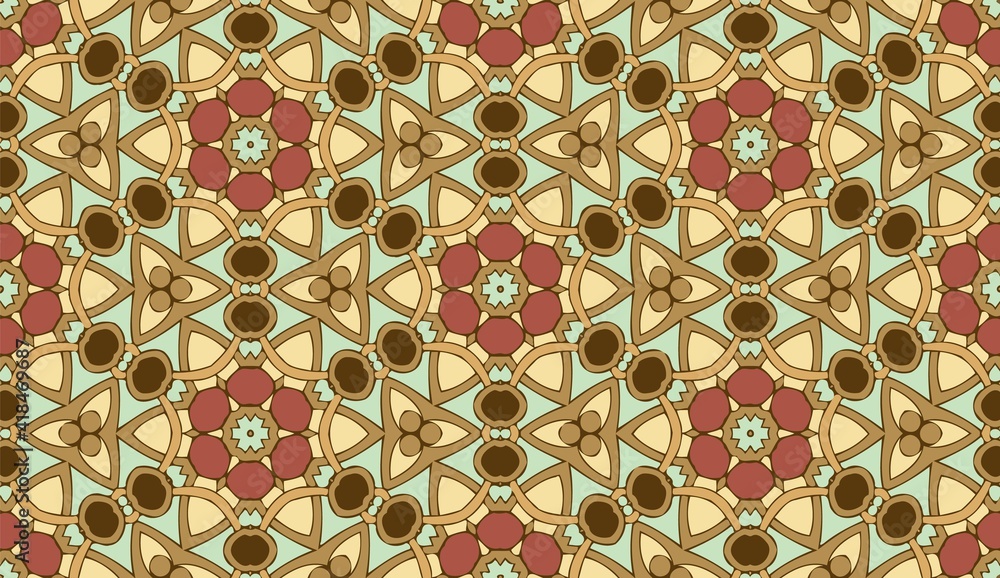 Poster abstract decorative multicolor texture kaleidoscopic pattern computer generated fractal design.