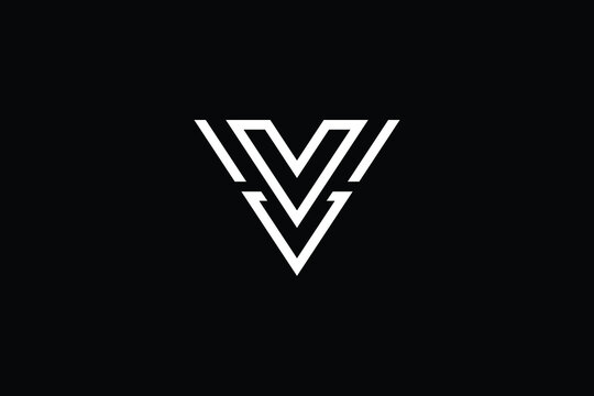 V logo letter design on luxury background. VV logo monogram initials letter concept. V icon logo design. VV elegant and Professional letter icon design on black background. V VV