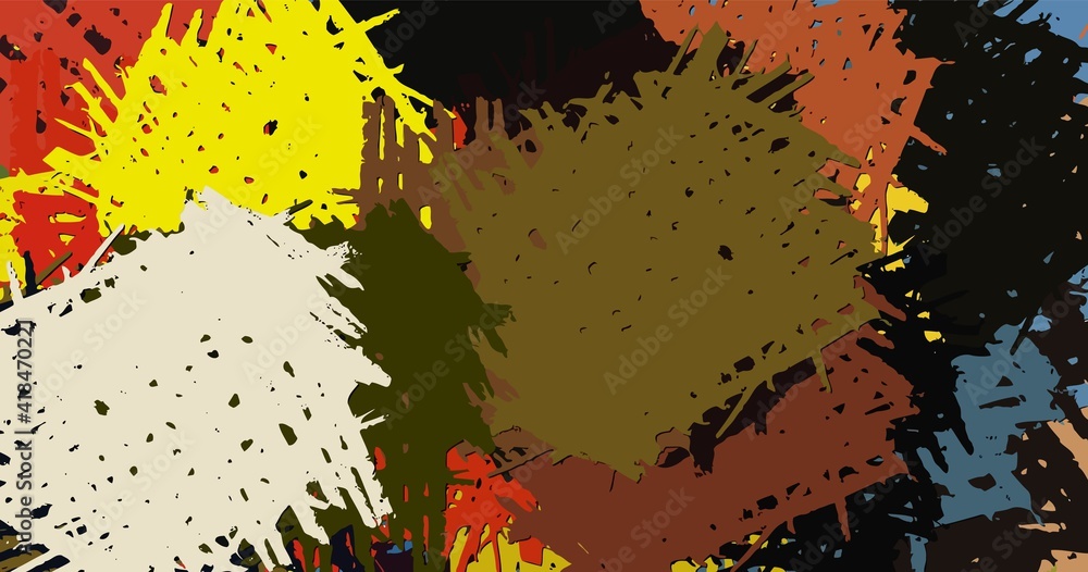 Poster abstract background. psychedelic fractal, texture of brush strokes of colored paint of blurred lines