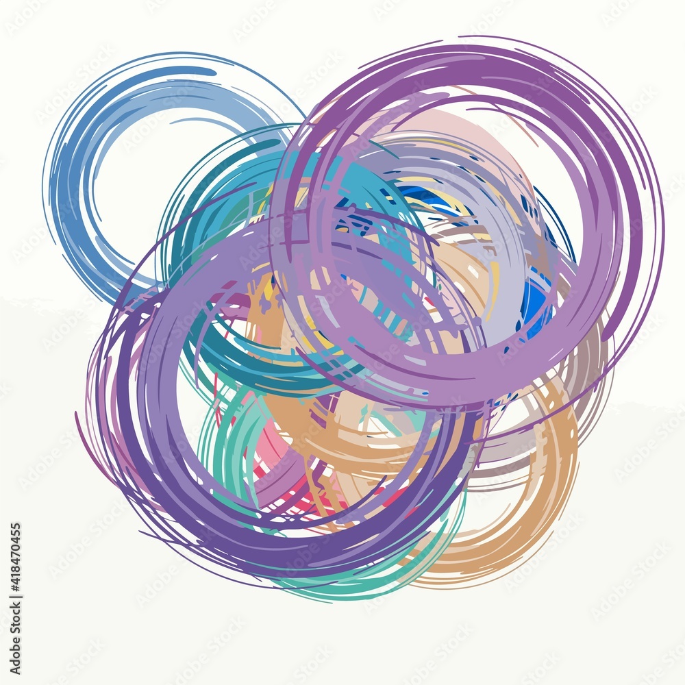 Poster abstract background. psychedelic fractal, texture of brush strokes of colored paint of blurred lines