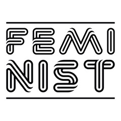 Obraz premium Feminist. Isolated Vector Quote for print