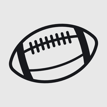 Ragby Ball Outline | Rugby Ball | Ball | Football | Sports Ball | American football