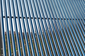 Obraz premium Close-up of a solar water heating system