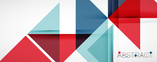 Set of vector triangle geometric backgrounds. Vector illustration for covers, banners, flyers and posters and other designs