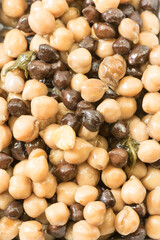 Black and brown chickpeas