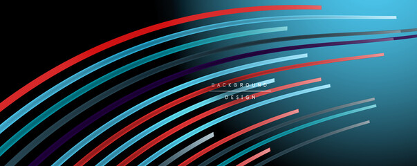 Abstract colorful lines vector background. Internet, big data and technology connections concept, abstract template