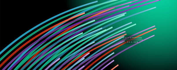 Abstract colorful lines vector background. Internet, big data and technology connections concept, abstract template