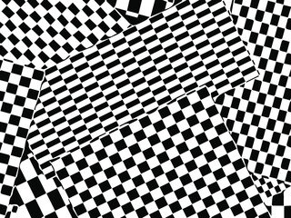 Fototapeta premium abstract background consists of black and white squares intersecting at different angles 