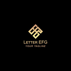 real estate logo letter EFG