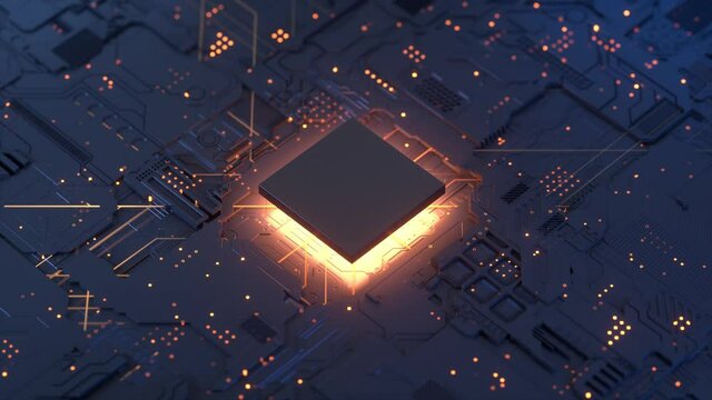 Central Computer Processors CPU concept. 3d rendering,conceptual image