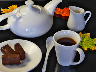 cup of tea and cookies
