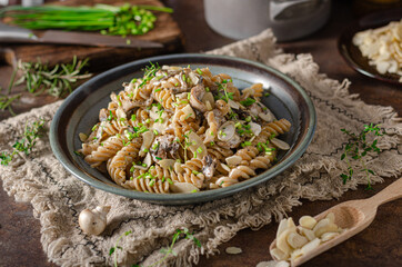 Delicious creamy pasta