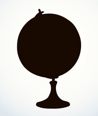 Vector still life. Big old globe