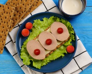 breakfast with fried egg and bacon