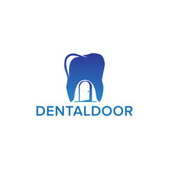 blue tooth door logo vector template, easy to edit and suitable for use anywhere