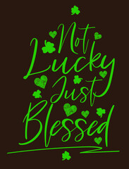 st patrick day celebration party, lucky and bless, vector illustration