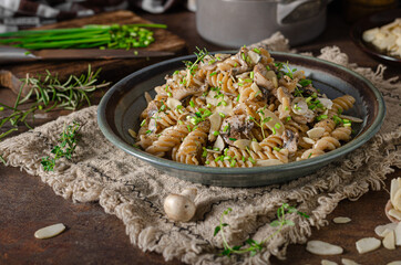 Delicious creamy pasta