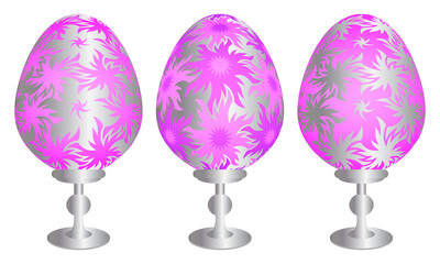Set of colorful easter eggs.