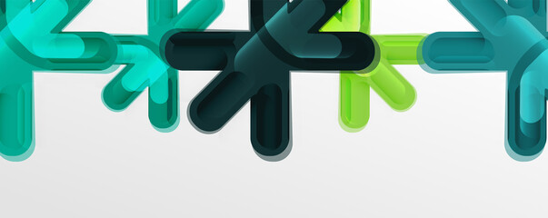Abstract glossy crosses background for business or technology presentations, internet posters or web brochure covers