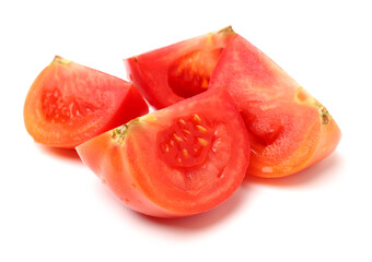 fresh tomato isolated on white background